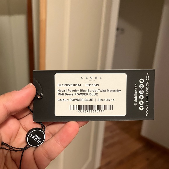 Club L London Maternity Dress Neva Bardot NWOT - Picture 11 of 12